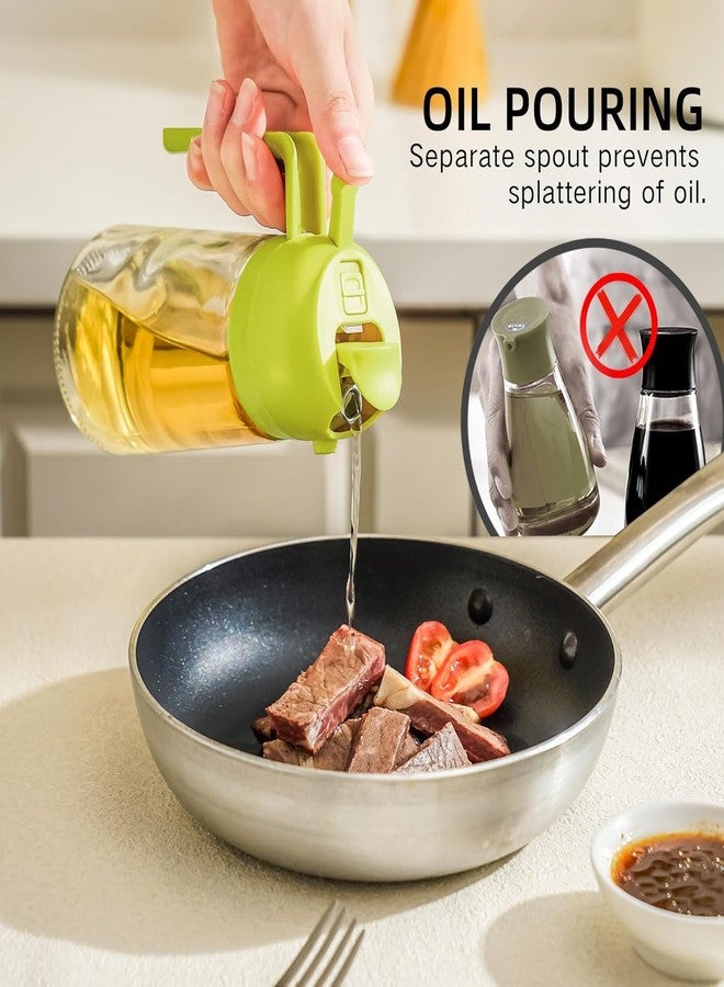 MACLOOM 2-in-1 Olive Oil Dispenser and Sprayer Bottle - 500ml Oil Bottle for Cooking, Salad, BBQ,Best Oil Dispenser for Kitchen,Refillable oil sprayer,Non-drip oil dispenser,Cooking oil sprayer, - Image 4